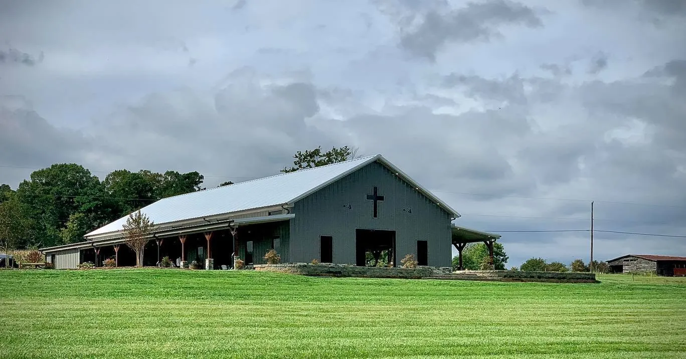 Exterior view from across the field