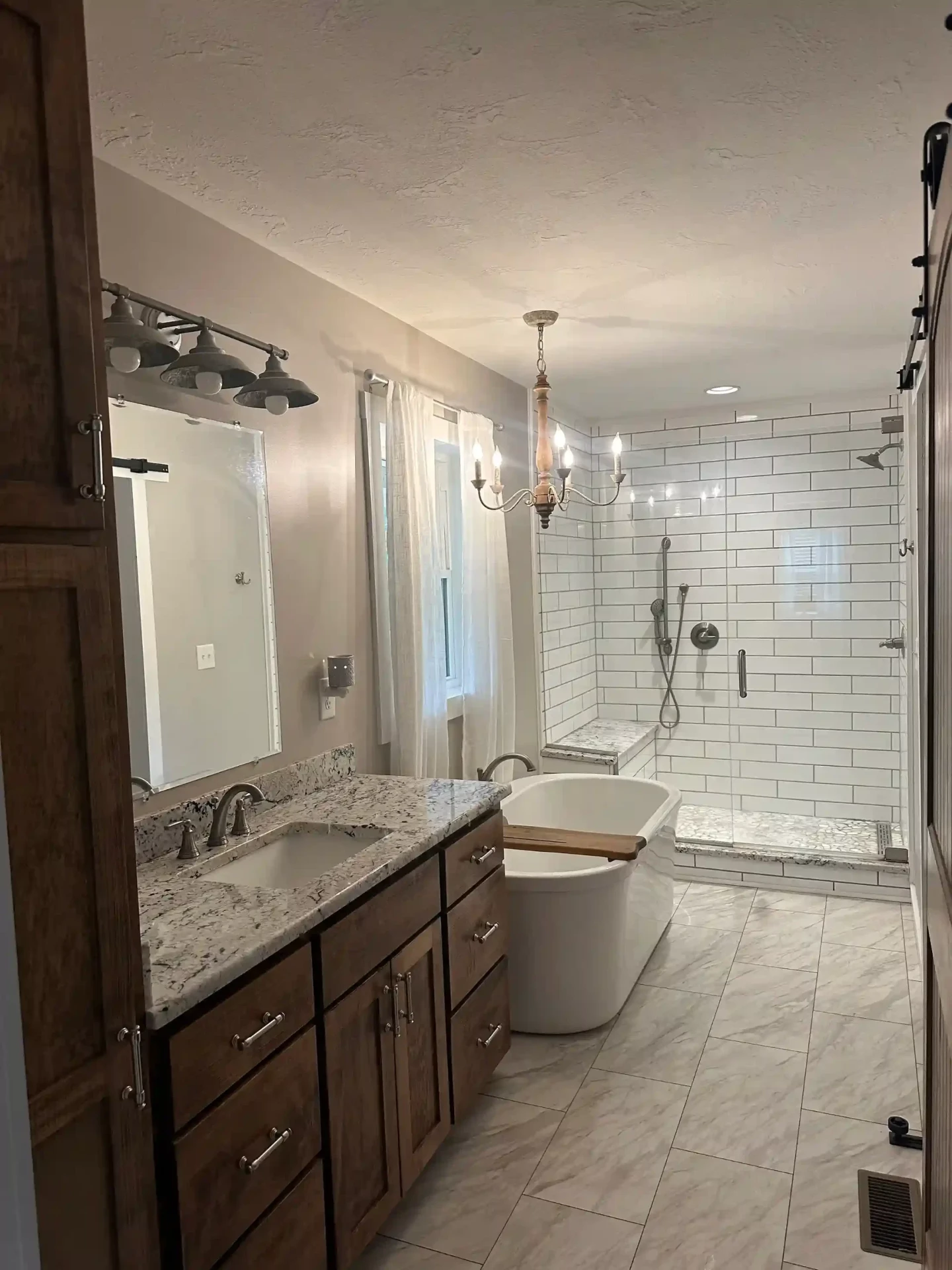 Fender custom home living area with professional construction details